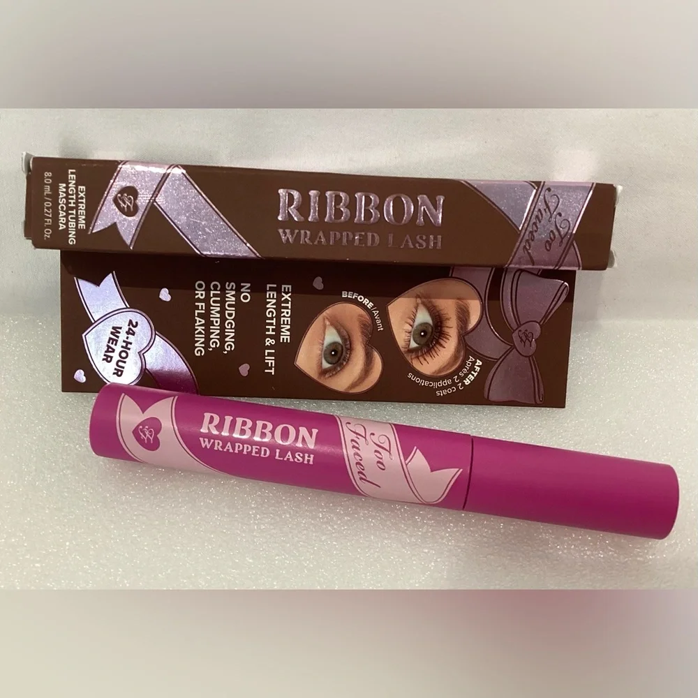 Too Faced Ribbon Wrapped Lash Mascara Color Chocolate Extreme Length Tubing